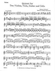 Donizetti, Gaetano - Quintet for Two Violins, Viola, Guitar and Cello - Music