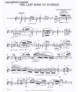 Ernst, Heinr. Wilhelm - The Last Rose of Summer for Violin Solo - Music