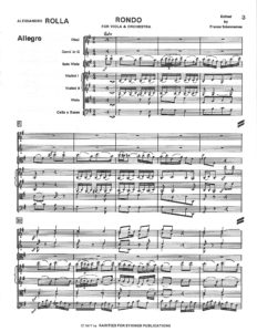 Rolla, Alessandro - Rondo in G for Viola & Piano, Score & Parts - Music