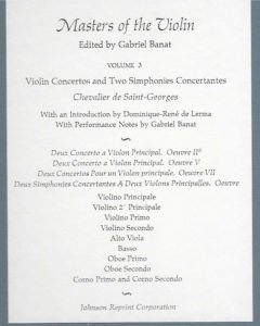 Banat, Gabriel - Masters of the Violin Volume 3 - Description of Contents